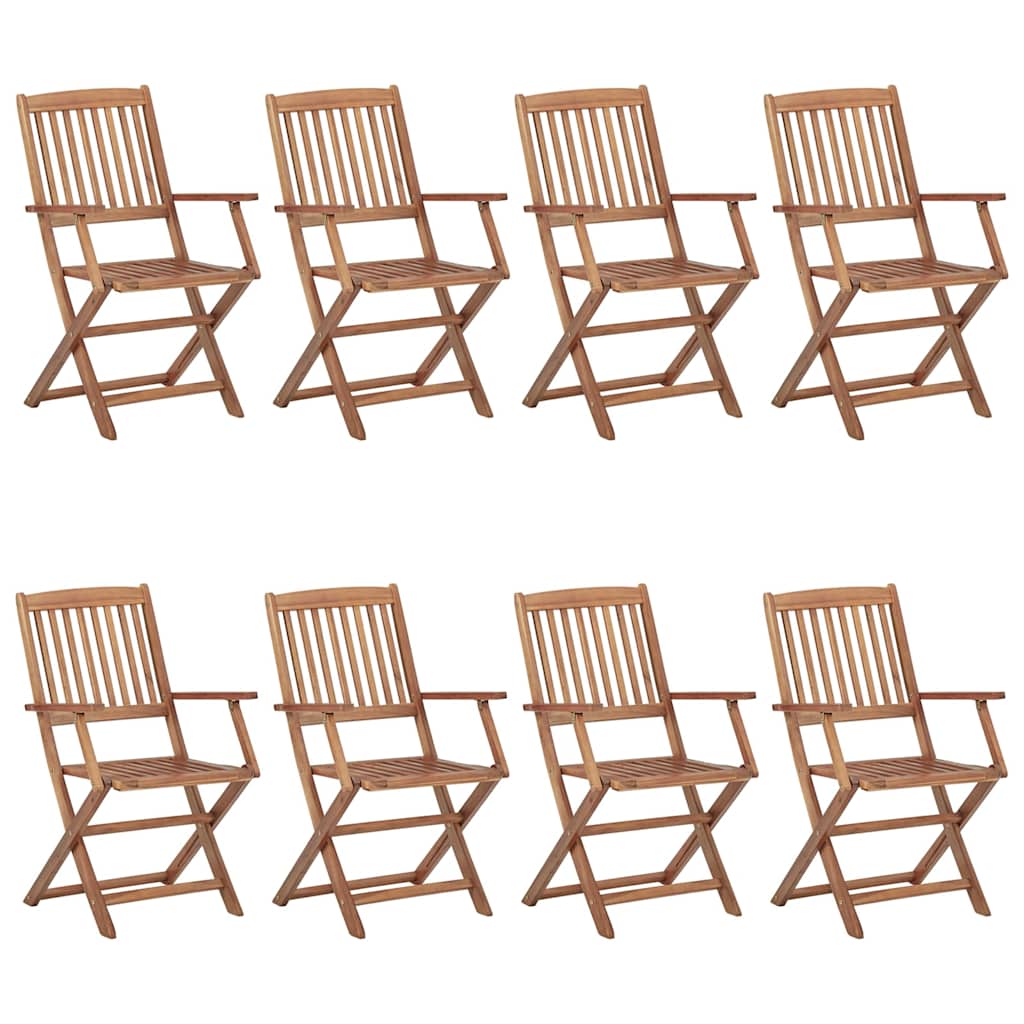 vidaXL Folding Chairs Solid Acacia Wood