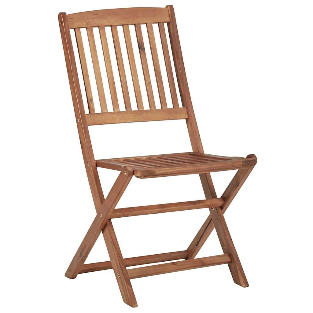 vidaXL Folding Chairs 6 pcs Solid Acacia Wood 2