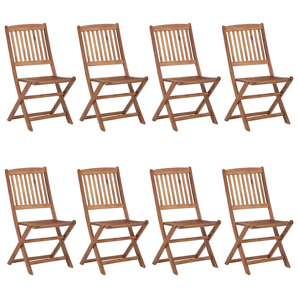 vidaXL Folding Chairs Solid Acacia Wood