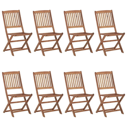 vidaXL Folding Chairs Solid Acacia Wood