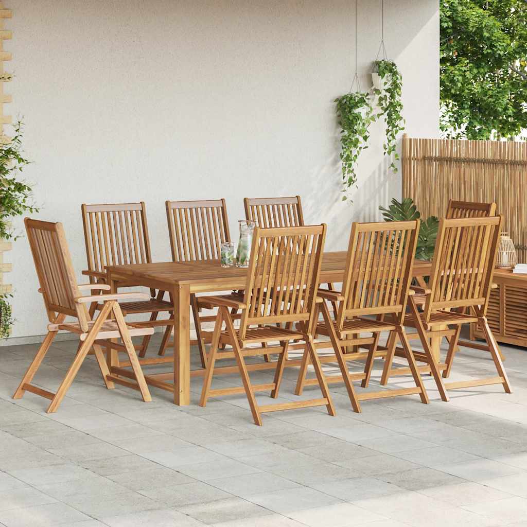 vidaXL Folding Chairs 8 pcs Solid Acacia Wood 1