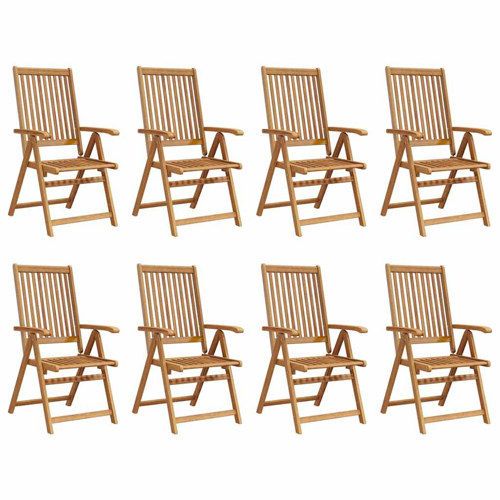 vidaXL Folding Chairs 8 pcs Solid Acacia Wood 5
