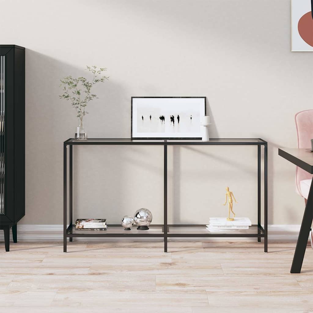 Console Table 140x35x75,5 cm Tempered Glass Transparent 140 cm