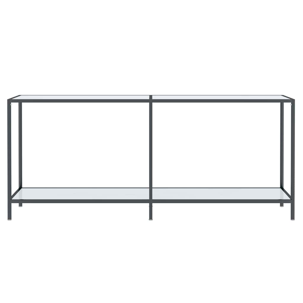 Console Table 140x35x75,5 cm Tempered Glass White marble 180 cm