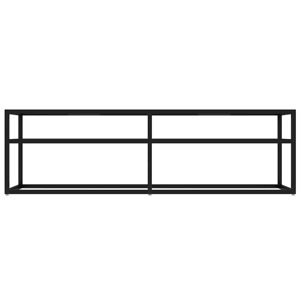 TV Cabinet 140x40x40,5 cm Tempered Glass Black 140 cm
