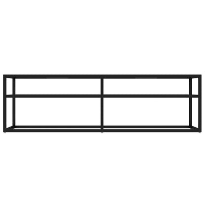TV Cabinet 140x40x40,5 cm Tempered Glass Black 140 cm