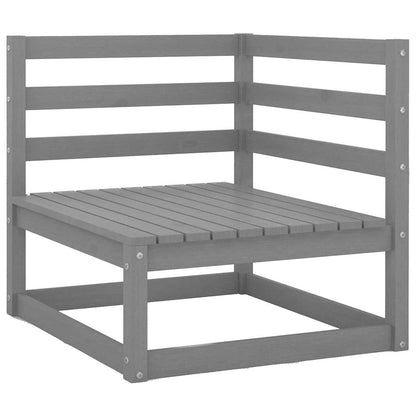 vidaXL 8 Piece Garden Lounge Set Grey Solid Wood Pine 4