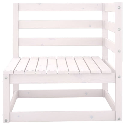 vidaXL 6 Piece Garden Lounge Set White Solid Wood Pine 5