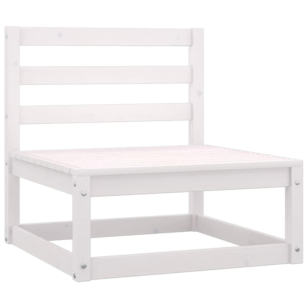 vidaXL 6 Piece Garden Lounge Set White Solid Wood Pine 6