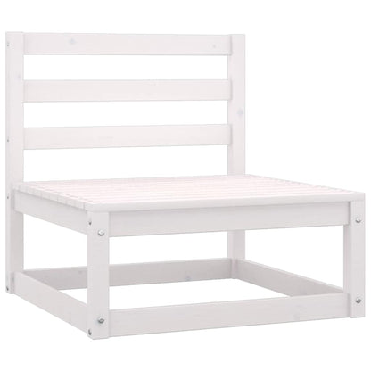 vidaXL 6 Piece Garden Lounge Set White Solid Wood Pine 6