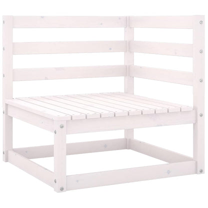 vidaXL 6 Piece Garden Lounge Set White Solid Wood Pine 4