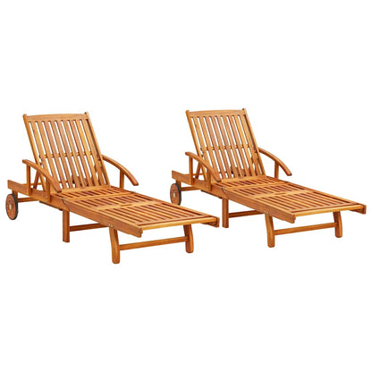vidaXL Sun Loungers 2 pcs Solid Acacia Wood 1