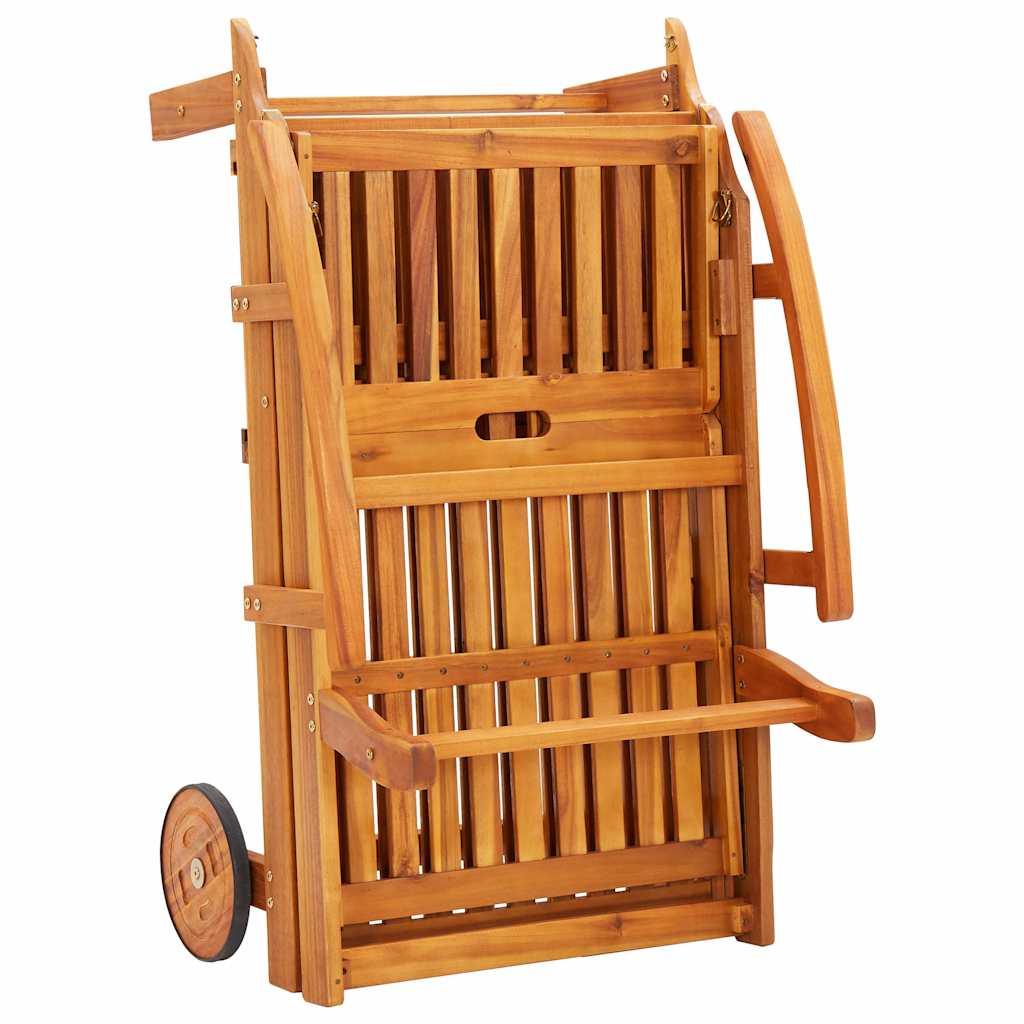 vidaXL Sun Loungers 2 pcs Solid Acacia Wood 5