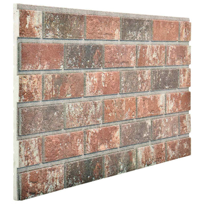 Wall Panels 10 pcs 100 x 50 cm EPS Foam Dark brown and grey