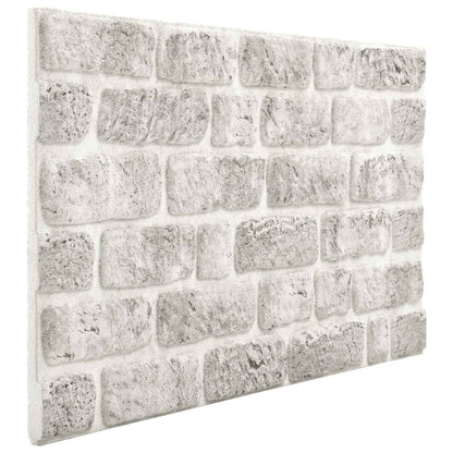 Wall Panels 10 pcs 100 x 50 cm EPS Foam Light grey