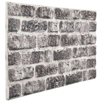 Wall Panels 10 pcs 100 x 50 cm EPS Foam Dark grey and white