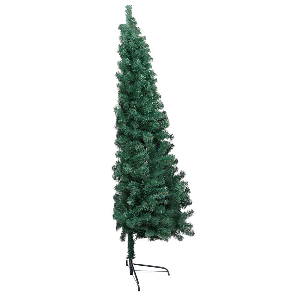 Artificial Pre-lit Christmas Tree PVC 210 cm Green with 60 rose gold balls