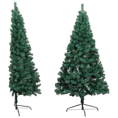 Artificial Pre-lit Christmas Tree PVC 240 cm Green with 60 rose gold balls