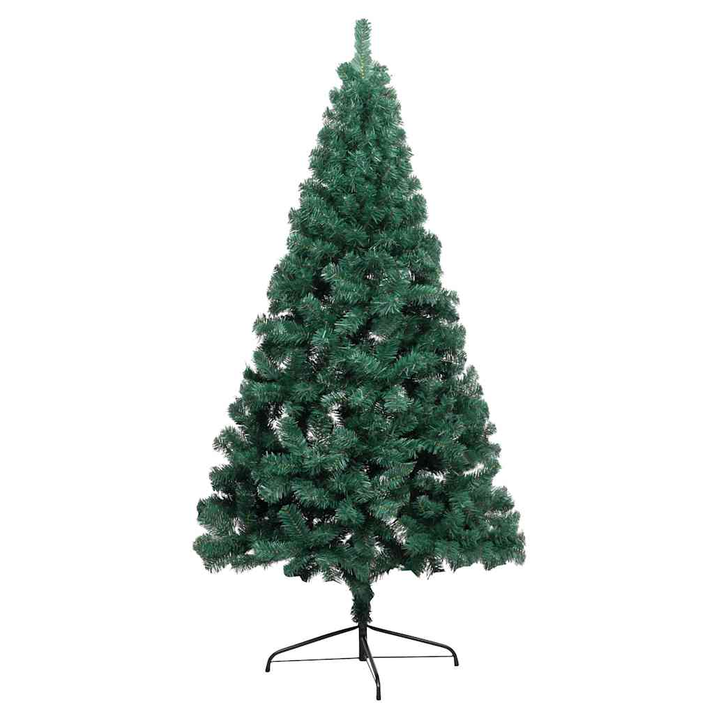 Artificial Pre-lit Christmas Tree PVC 240 cm Green with 60 rose gold balls