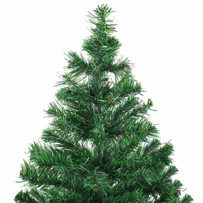 Christmas Tree PVC 120 cm Green with 150 LEDs&rose gold balls