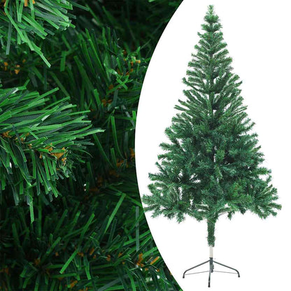 Christmas Tree PVC 150 cm Green with 150 LEDs&rose gold balls