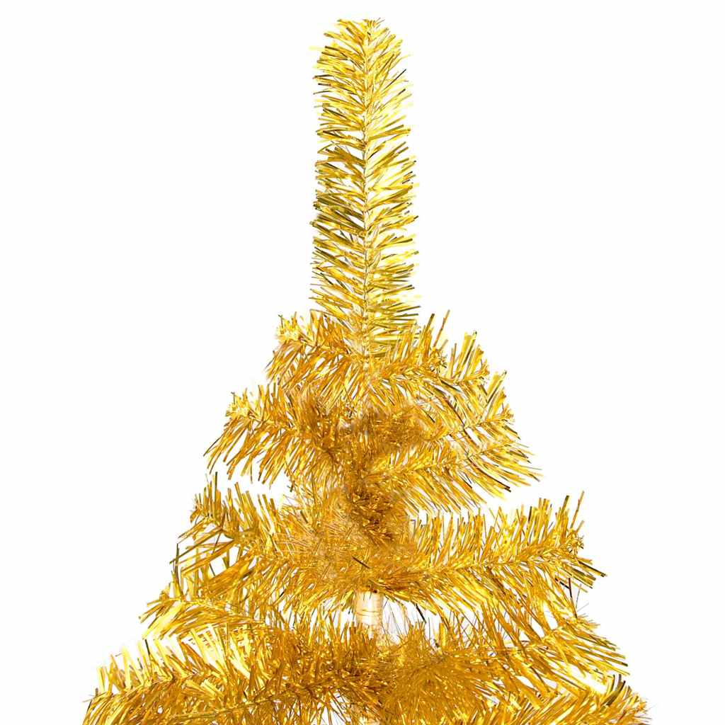 Christmas Tree PET 120 cm Gold with 150 LEDs&rose gold balls