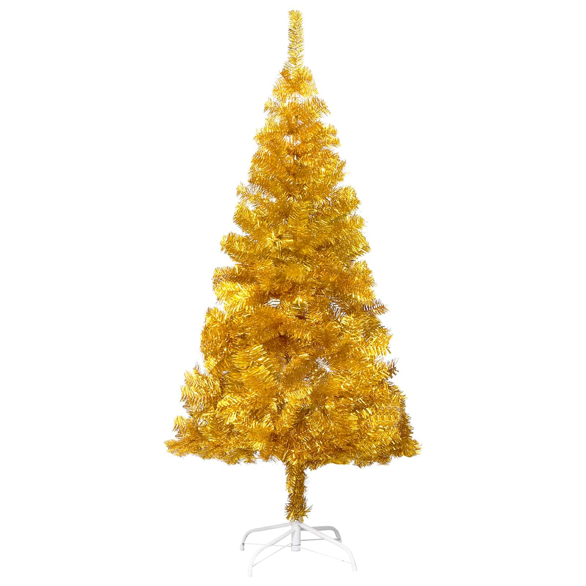 Christmas Tree PET 120 cm Gold with 150 LEDs&rose gold balls