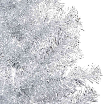 Christmas Tree PET 120 cm Silver with 150 LEDs&rose gold balls