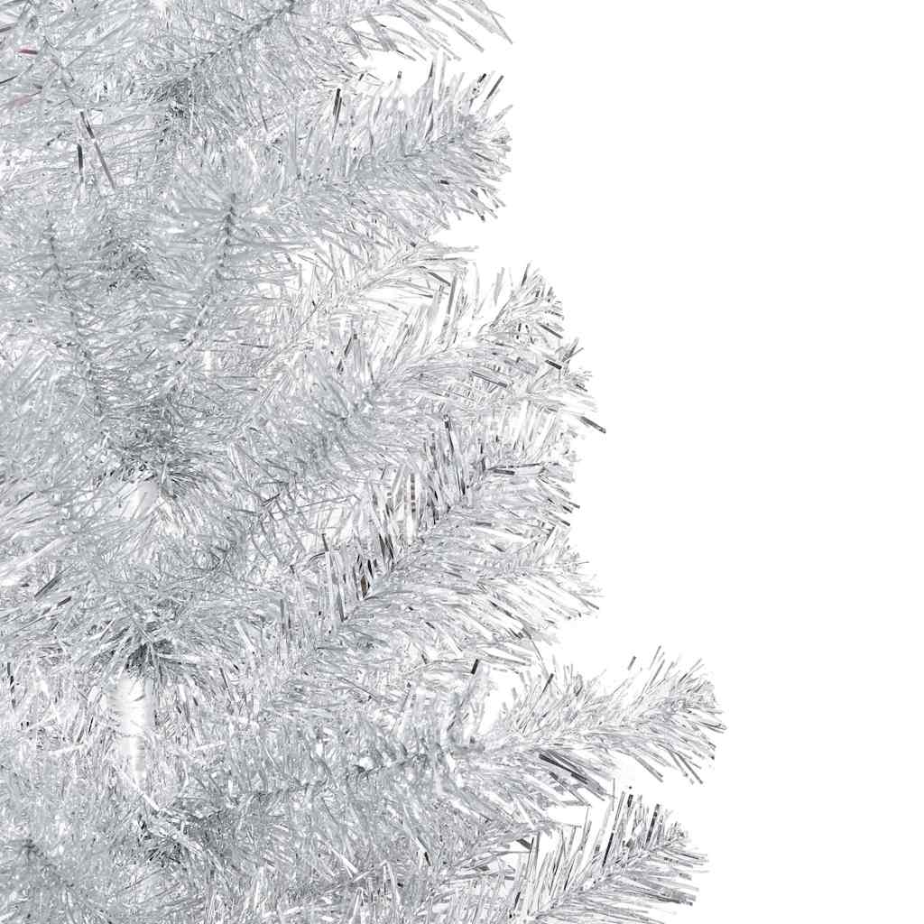 Christmas Tree PET 150 cm Silver with 150 LEDs&rose gold balls