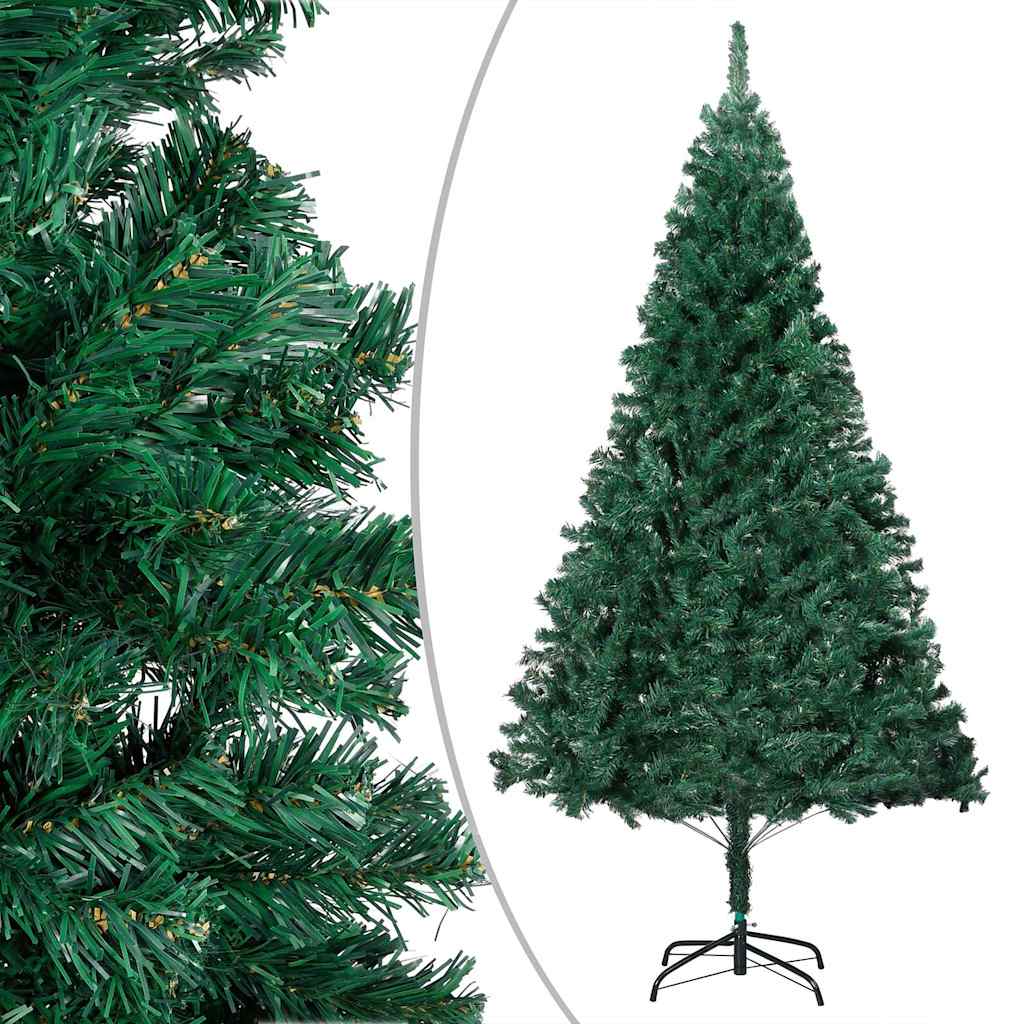 Artificial Christmas Tree with 300 LEDs with Stand Green 180 cm With 61rose gold balls
