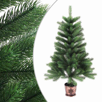 Christmas Tree Green 65 cm PE Length 45 cm with 61 rose gold balls