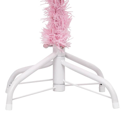 Christmas Tree PVC 210 cm Pink with 300 LEDs&white/grey balls