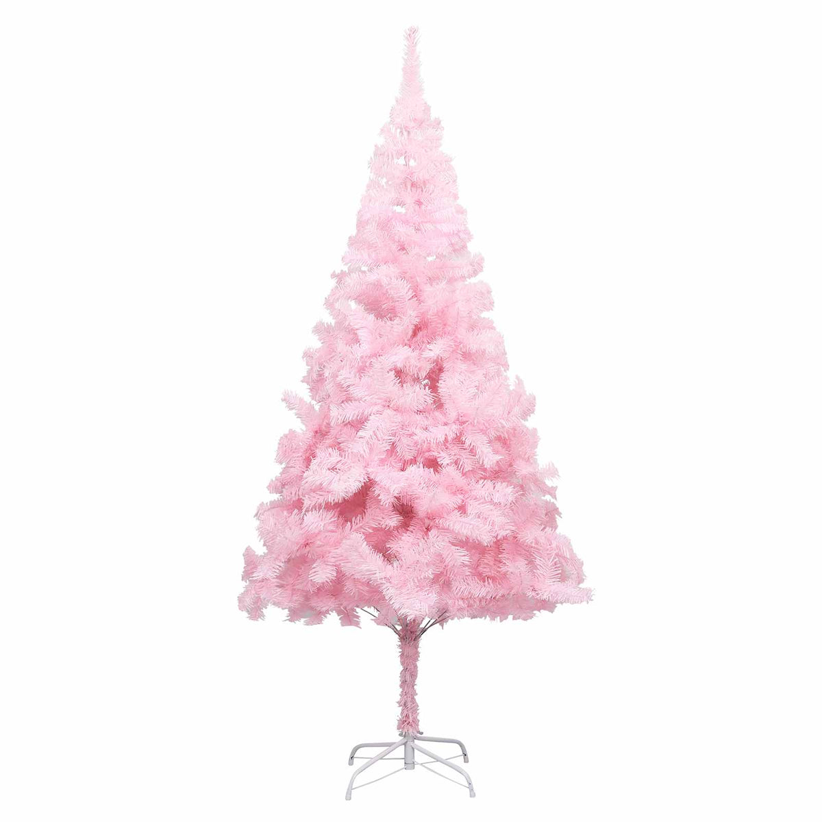Christmas Tree PVC 210 cm Pink with 300 LEDs&white/grey balls
