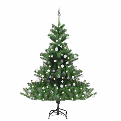 Nordmann Fir Artificial Christmas Tree LED&Ball Set Green 120cm White 150 cm 120 cm