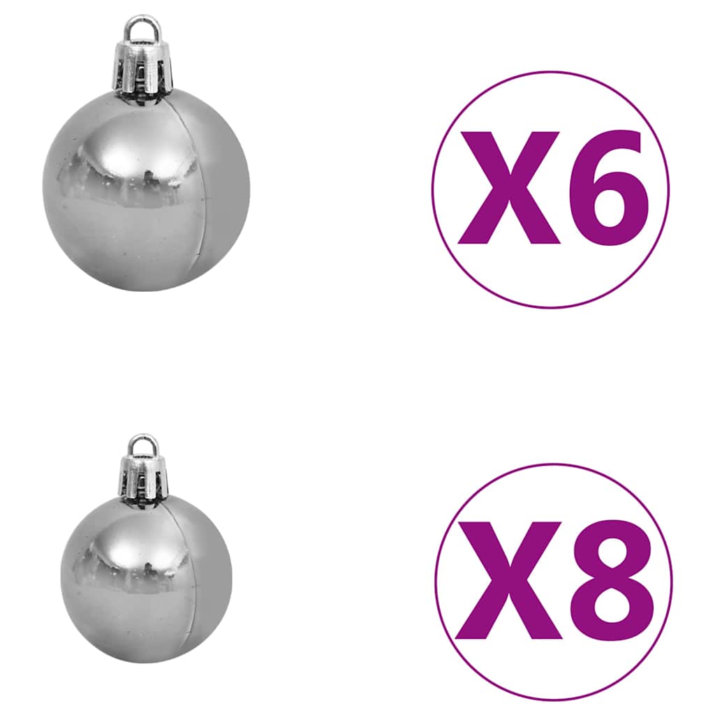 Nordmann Fir Artificial Christmas Tree LED&Ball Set Green 120cm White 180 cm 144 cm
