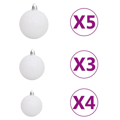 Nordmann Fir Artificial Christmas Tree LED&Ball Set Green 120cm White 180 cm 144 cm