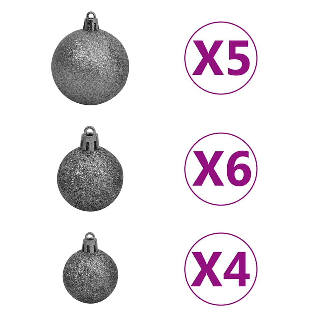 Nordmann Fir Artificial Christmas Tree LED&Ball Set Green 120cm White 180 cm 144 cm