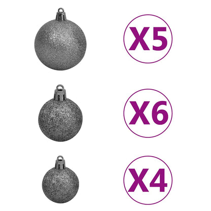 Nordmann Fir Artificial Christmas Tree LED&Ball Set Green 120cm White 180 cm 144 cm