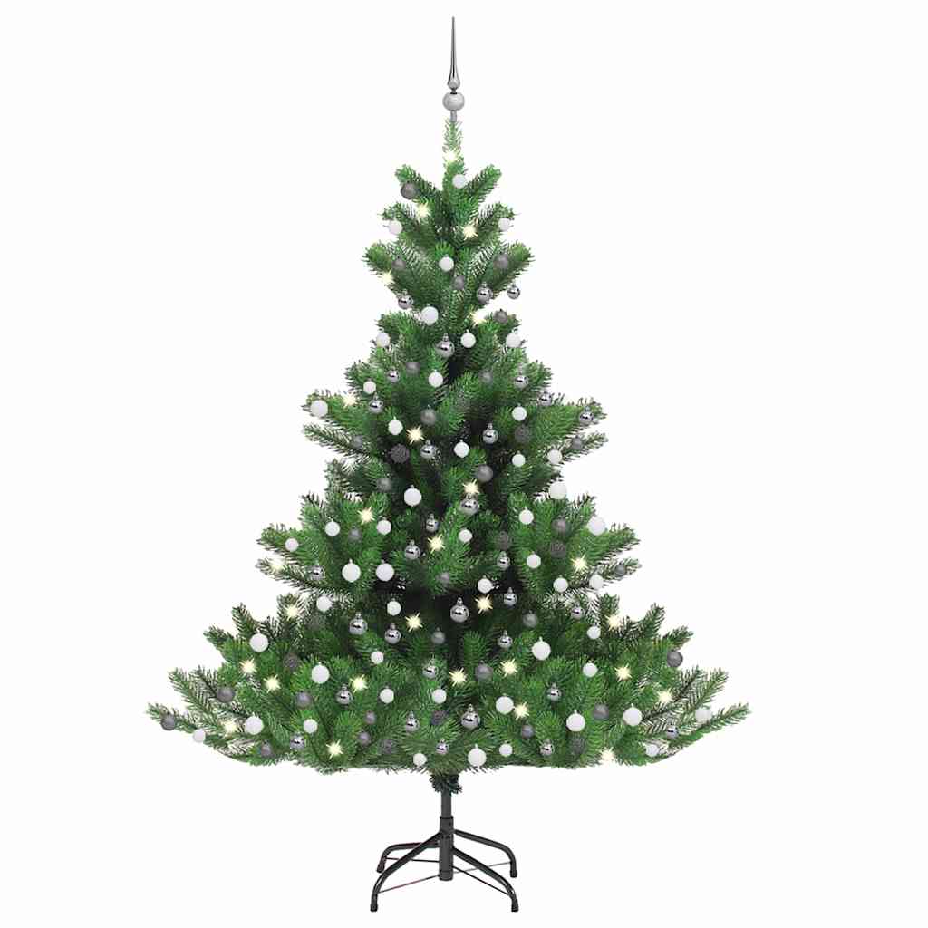 Nordmann Fir Artificial Christmas Tree LED&Ball Set Green 120cm White 210 cm 150 cm
