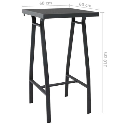3 Piece Garden Bar Black and grey
