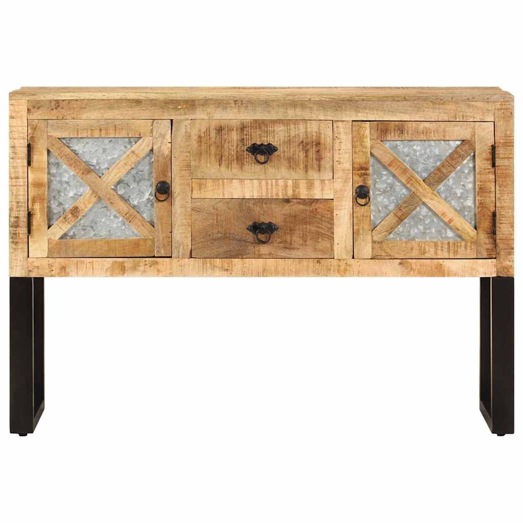328275 vidaXL Sideboard 110x30x74 cm Rough Mango Wood 2