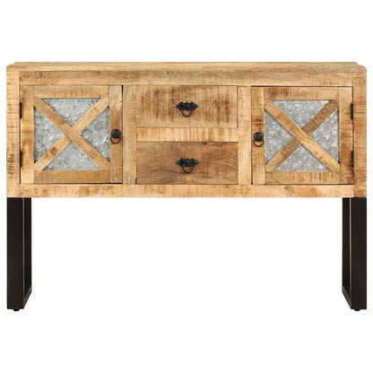 328275 vidaXL Sideboard 110x30x74 cm Rough Mango Wood 2