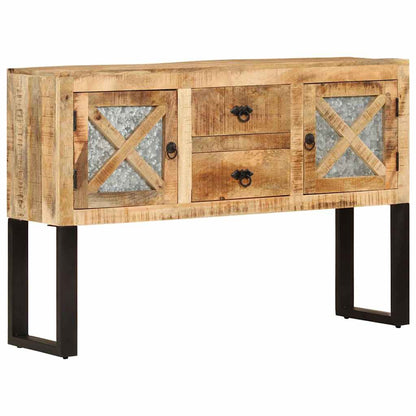 328275 vidaXL Sideboard 110x30x74 cm Rough Mango Wood 5