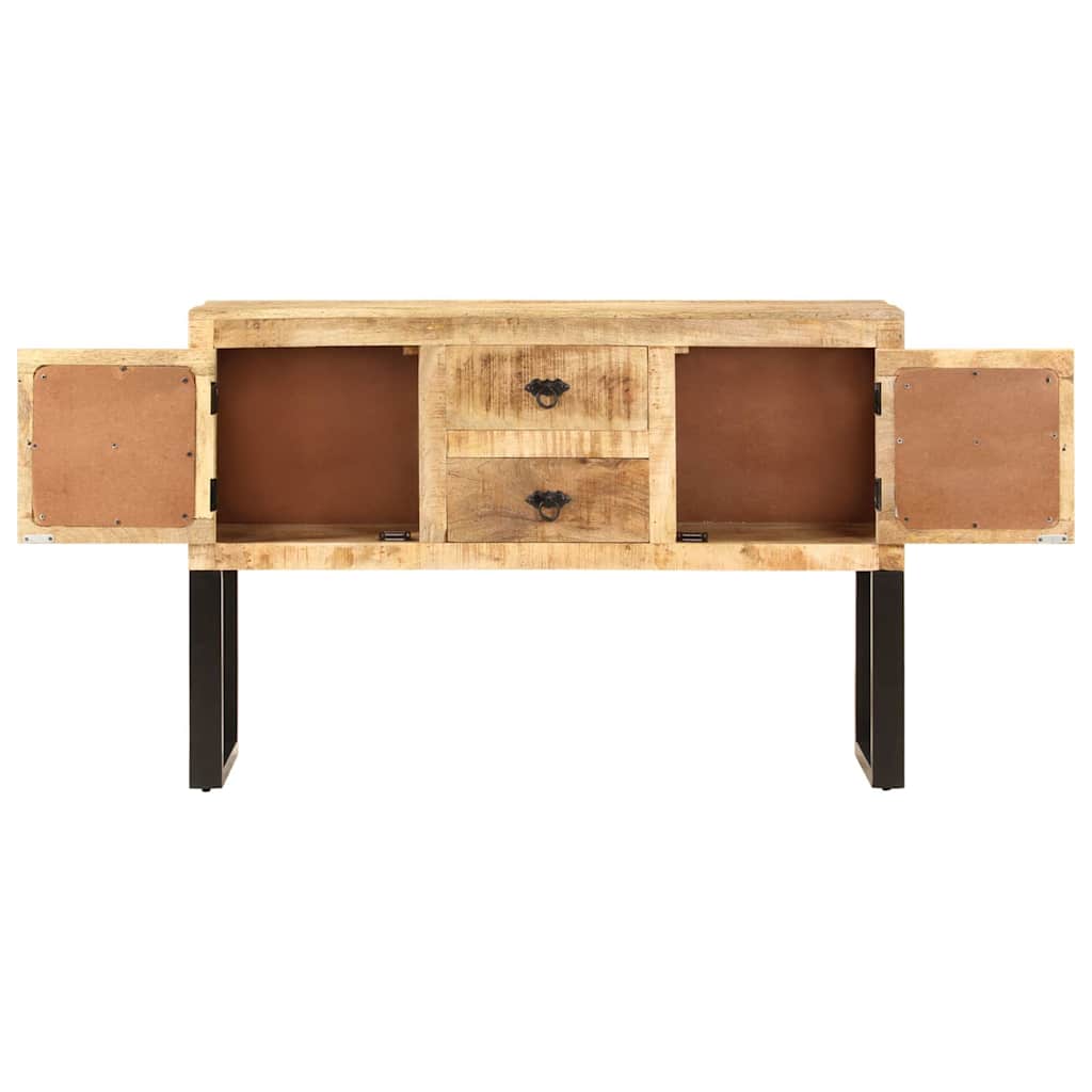 328275 vidaXL Sideboard 110x30x74 cm Rough Mango Wood 4