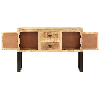 328275 vidaXL Sideboard 110x30x74 cm Rough Mango Wood 4