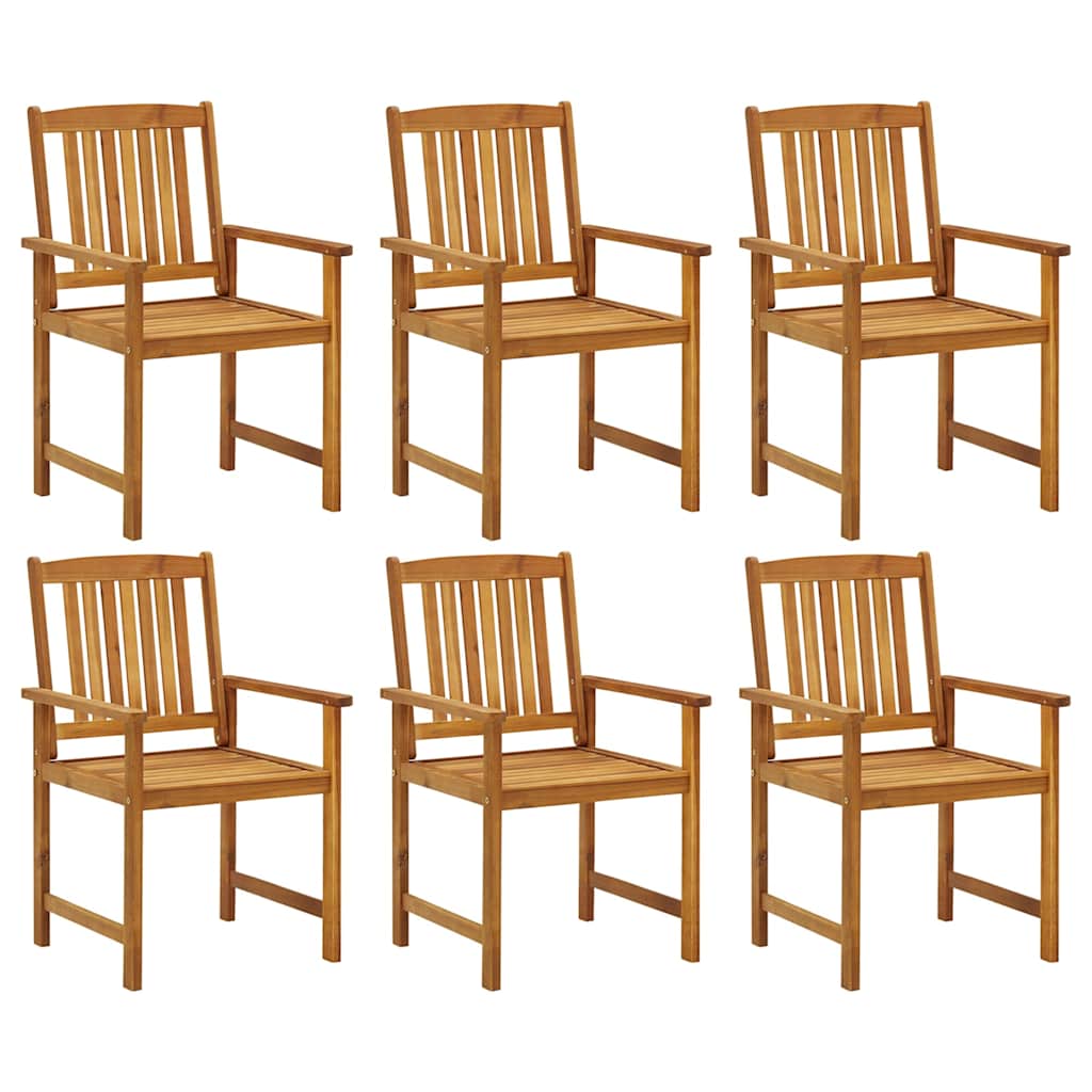 vidaXL Garden Chairs 6 pcs Solid Acacia Wood 1