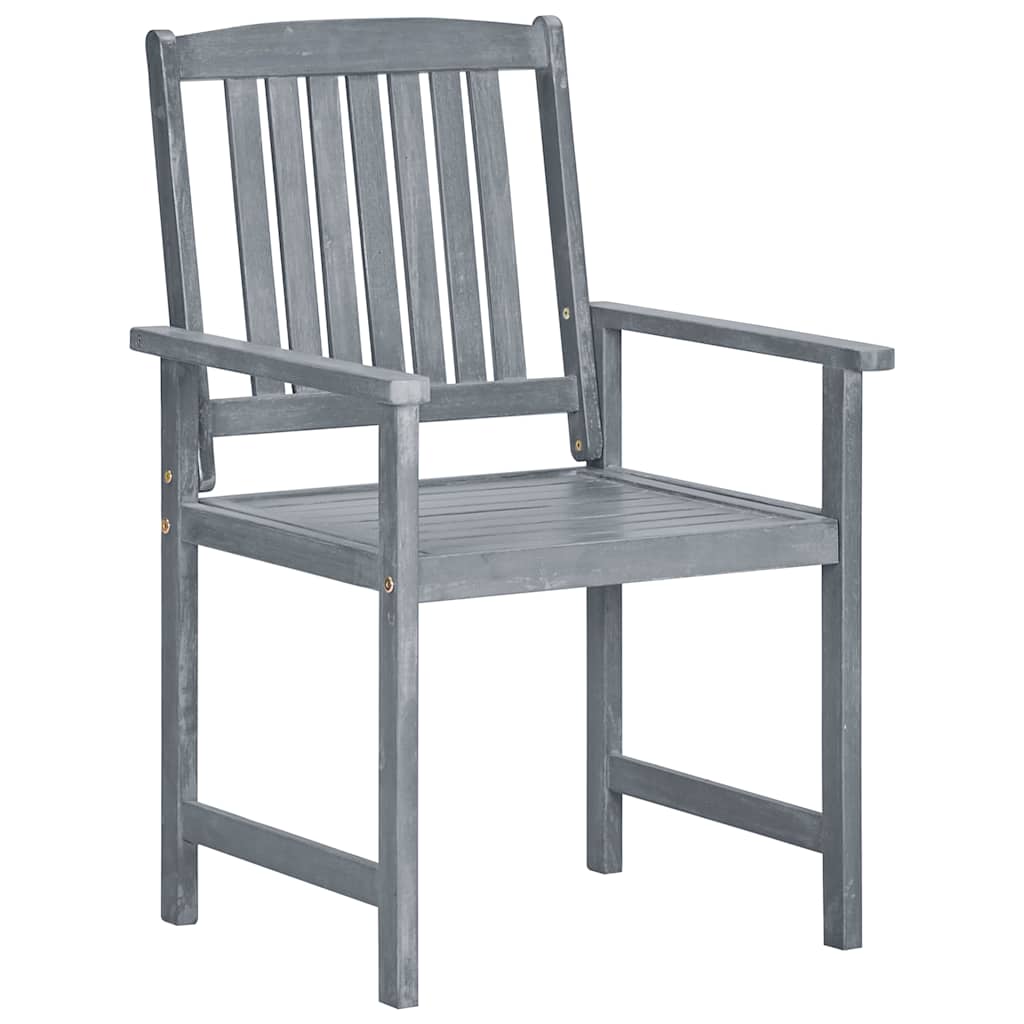 vidaXL Garden Chairs 6 pcs Solid Acacia Wood Grey 2