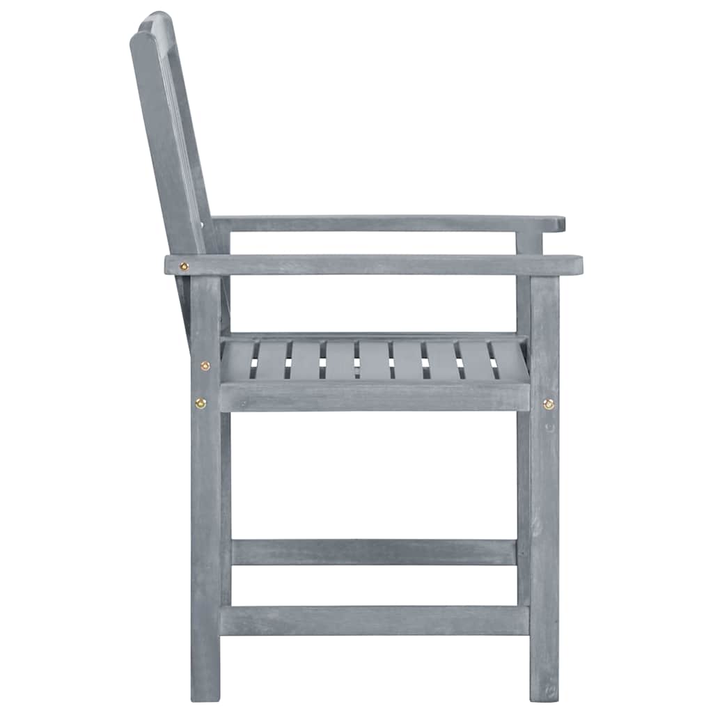 vidaXL Garden Chairs 6 pcs Solid Acacia Wood Grey 4