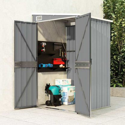 vidaXL Wall-mounted Garden Shed Galvanised Steel