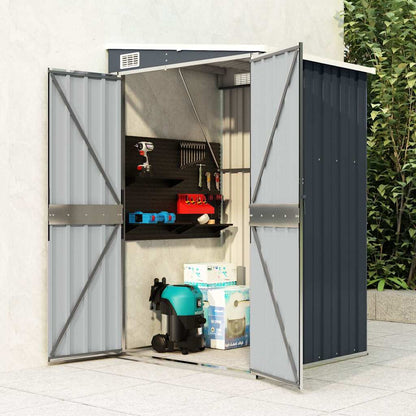 vidaXL Wall-mounted Garden Shed Galvanised Steel